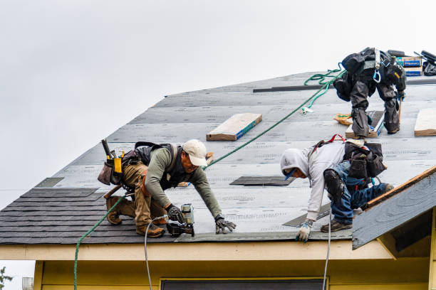 Professional Gutter Installation technician working in Hawthorne, NJ